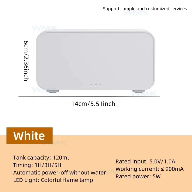 Air Aroma Essential Oil Humidifier and Diffuser with LED Light - Mini Flame Automatic Fragrance Dispenser for Home Use
