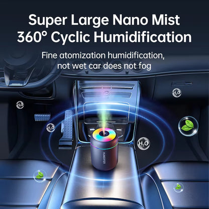 180ML USB Mini Air Humidifier and Aroma Diffuser with Essential Oil Purification and Ambient Lighting for Home, Car, and Bedroom