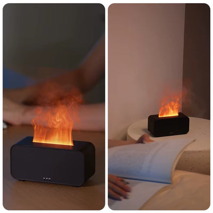 Air Aroma Essential Oil Humidifier and Diffuser with LED Light - Mini Flame Automatic Fragrance Dispenser for Home Use