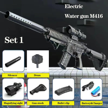 M416 Fully Automatic Electric Water Gun Pistol - The Ultimate Outdoor Toy for Thrilling Summer Battles!