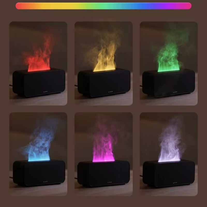 Air Aroma Essential Oil Humidifier and Diffuser with LED Light - Mini Flame Automatic Fragrance Dispenser for Home Use